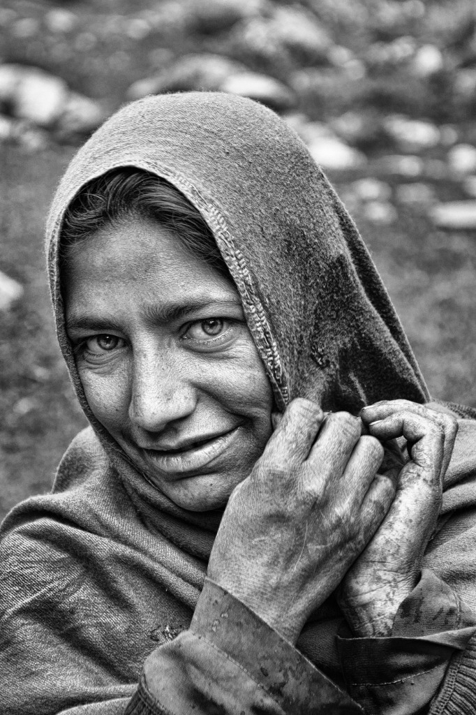 Black and white photograph before colorizing